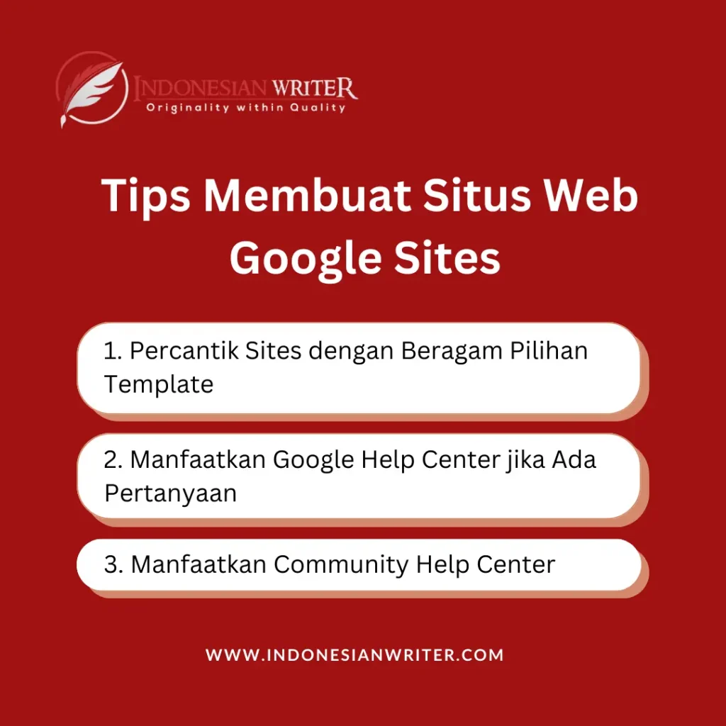 Tips Membuat Website di Google Sites